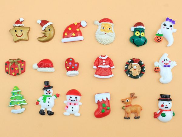 

рождество flatback diy телефон чехол сотовый телефон украшения смолы ремесло рождество скрапбукинг девушки волосы лук аксессуары украшения