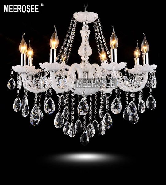 

modern white crystal chandelier light elegant cristal lustres premium quality light fixtures fast shipping md801 fast shipping
