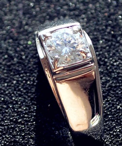 

sparkly zirconia ring for men boy cool boy gift party wedding korean style christmas good quality, Golden;silver