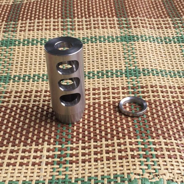 

Bokey Sports Stainless Steel 5/8x24 1/2-28 Thread .223 .308 Competition Muzzle Brake,Free Stainless Washer