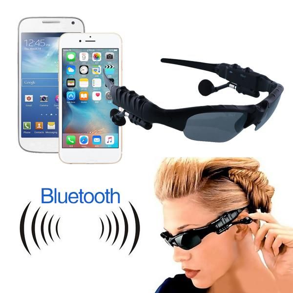 50 adet / grup DHL Spor Stereo Kablosuz Bluetooth 4.0 Kulaklık Telefon Polarize Sürüş Güneş Gözlüğü / mp3 Sürme Gözler Gözlük ücretsiz kargo