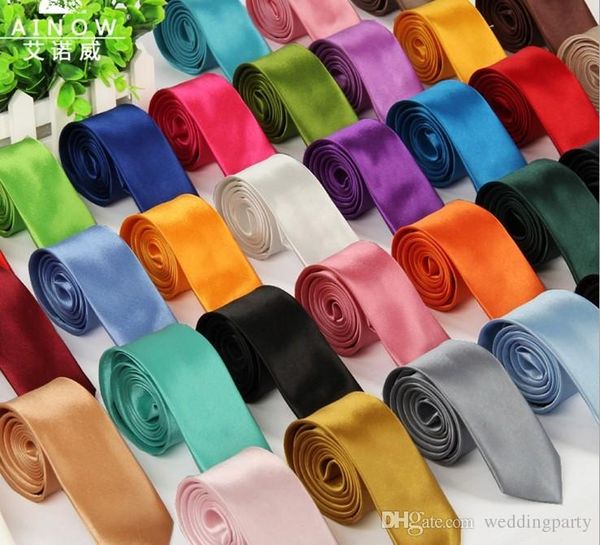 

wholesale - leisure korean 5cm solid color tie a narrow version of the british man ties, Blue;purple