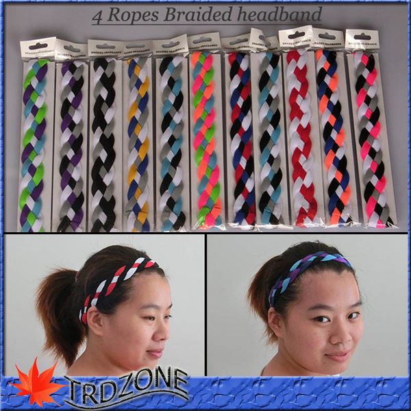 

2016 braided hair band head sweaty headband non slip, Silver