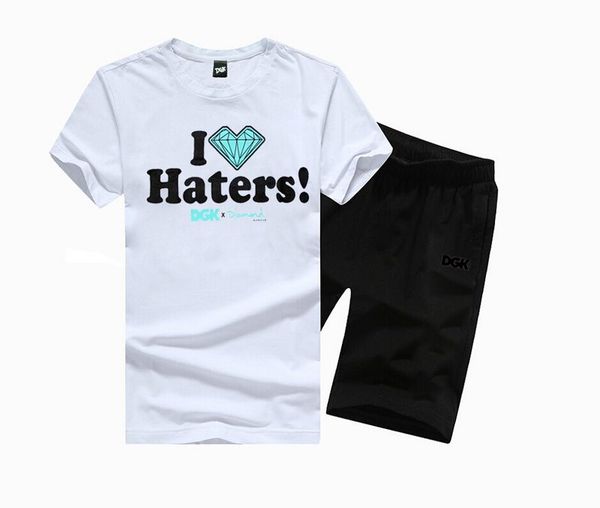 

m7764 hip hop set men t-shirt suit women mens short sleeve stracksuits s-5xl, Gray