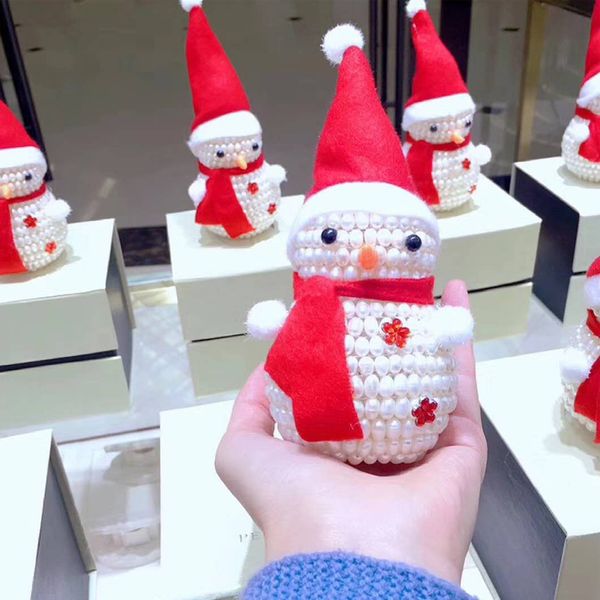 

500pcspearl braid santa snowman doll christmas gifts entertainment christmas decorations deskdecoration