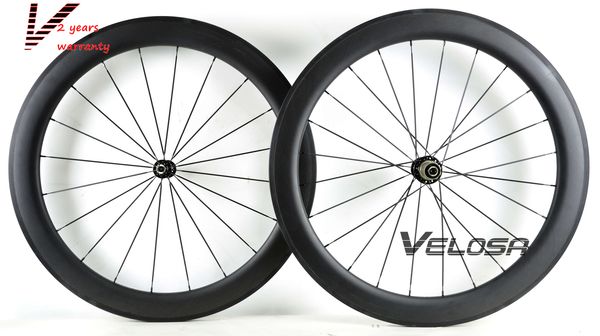 

2 year warranty full carbon bike wheel et 60mm clincher tubular 700c road bike wheel wider u hape rim