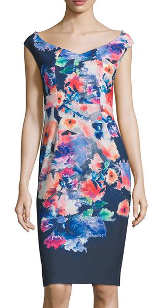 

flower print women sheath dress v-neck sleeveless casual dresses 030402, Black;gray
