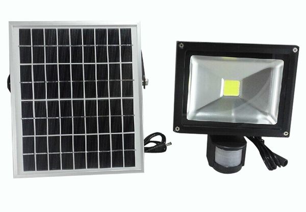 2019 10w Solar Power Led Floodlight Pir Infrared Motion Carport
