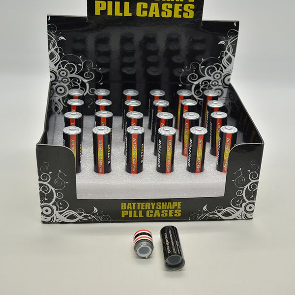 

secret stash diversion pill box case battery shaped middle size herb tobacco storage jar hidden container 14*49mm zinc alloy gift