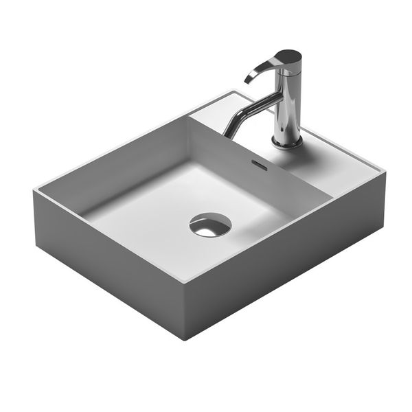 

rectangular bathroom solid surface stone under counter sink fashionable wash basin cloakroom matt or glossy vessel sink rs38338