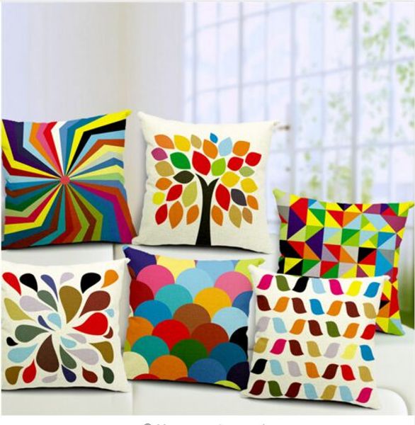 45x45cm Modern Decorative Throw Pillows Case Geometric Cotton