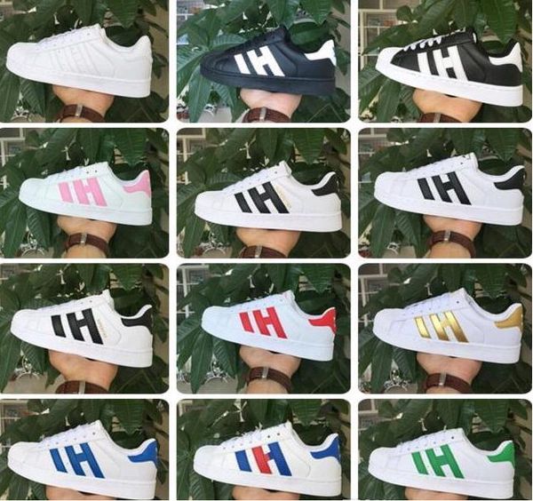 

Весна и осень мода Мужчины Женщины суперзвезда обувь Золотой падение доставка ра