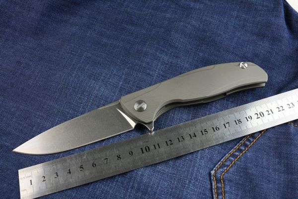 Coltello pieghevole Flipper classico in acciaio D2 di fascia alta 60HRC Coltelli a lama Stonewash Finish Coltelli tattici di sopravvivenza all'aperto