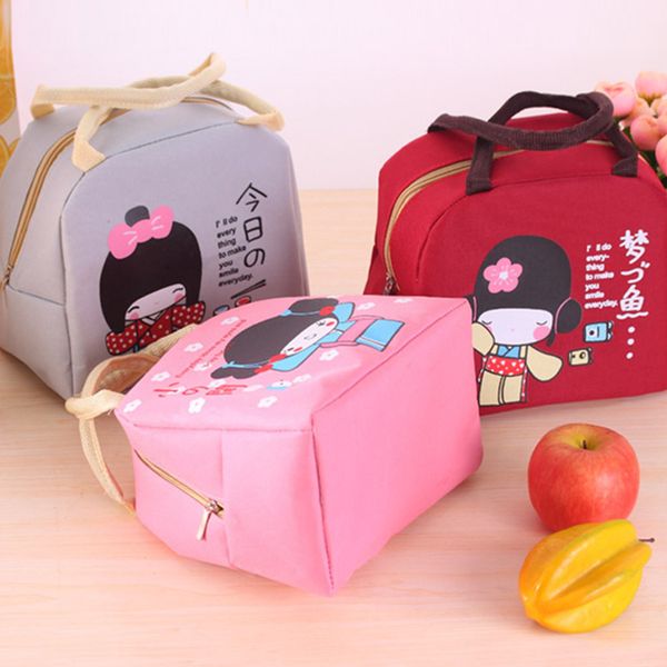 

new japanese girl lunch boxes large portable insulation waterproof box thickening cute cartoon foil insulation bags