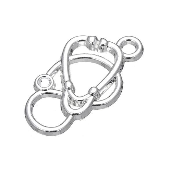 

silver plated stethoscope charms nurse doctor pendant diy jewelry wholesale 20pcs lots, Bronze;silver