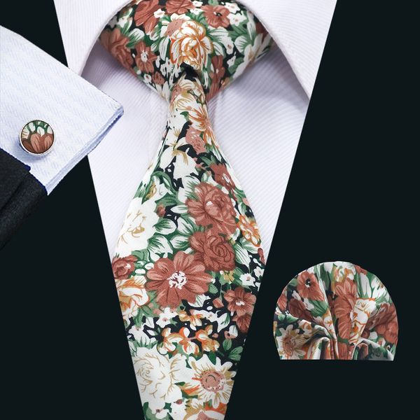 

classic neck ties floral cotton ties for men tie sets tie hankerchief cufflinks sets formal business wedding party n-1340, Black;blue