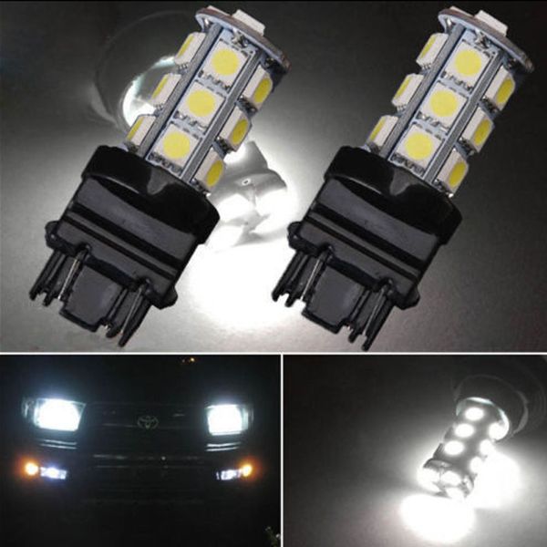 

10Pcs LED Car Light Bulb 3157 18SMD 12V Cold White 6000K LED Bulb Brake Tail Parking DRL Daytime Running Light Universal LED Lamp