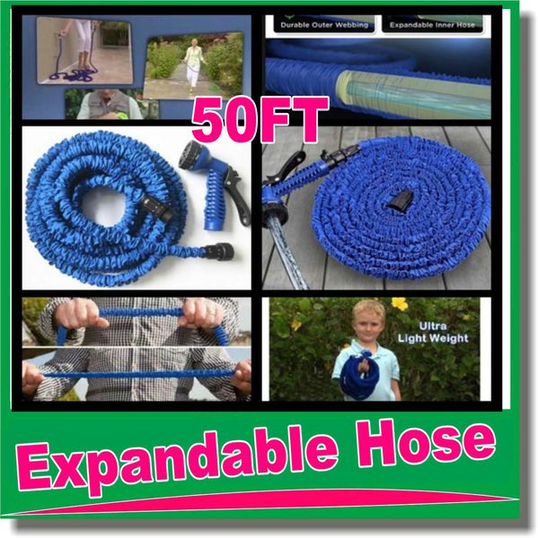 

50ft new retractable garden hose water pipe magic hose expandable and flexible hose with water gun om-d9