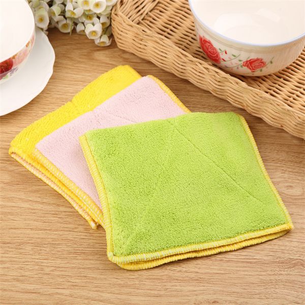 

superfine fiber washing towel magic kitchen cleaning cloth multi colors thickening water uptake dish cloth ia1008