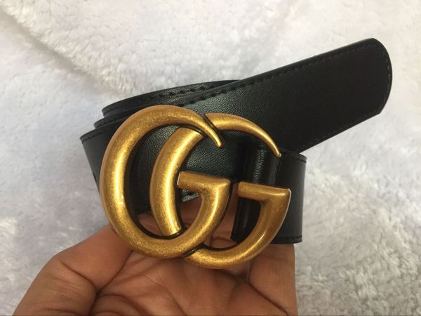

2019 main 20 model men women belt 3 8cm wide with alphabet buckle real picture 100cm 125cm not with box a a gift 8897