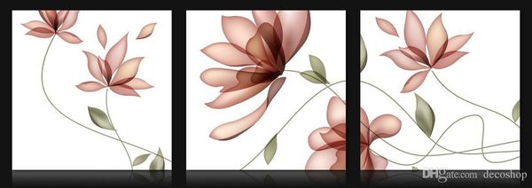 

modern beautiful flowers fine floral painting giclee print on canvas home decor wall art set30179