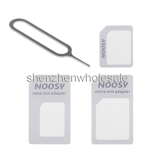 

4 in 1 noosy nano micro sim adapter eject pin for smart phone cell phone sim card retail box samsung