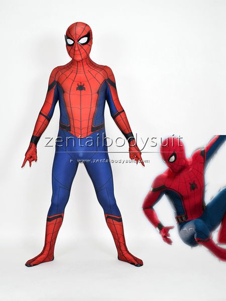 

spider-man homecoming costume captain america civil war spiderman cosplay suit, Black;red