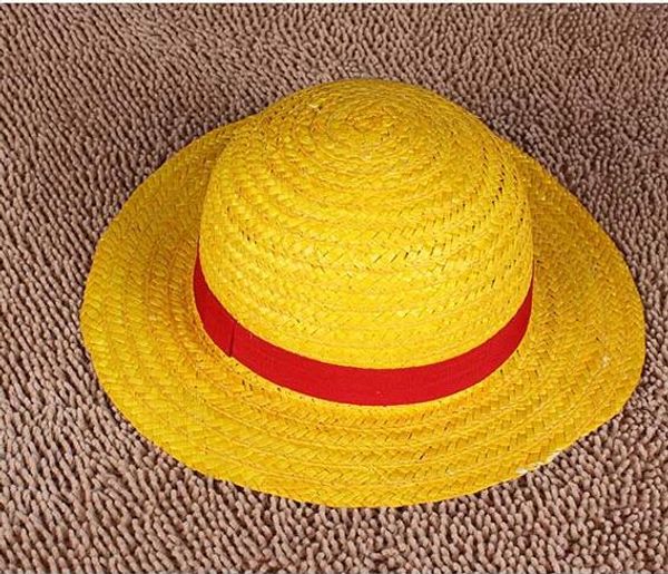 

wholesale-new one piece luffy anime cosplay hat cap straw boater set (5 pcs a lot, Silver