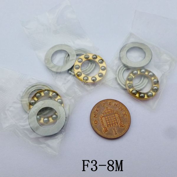 100 Stück F3-8M Axial-Kugeldrucklager 3*8*3,5 Miniatur-Axial-Kugellager 3x8x3,5 mm