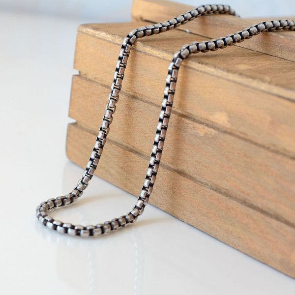 

stainless steel vintage old punk fashion necklace for men and women, Silver