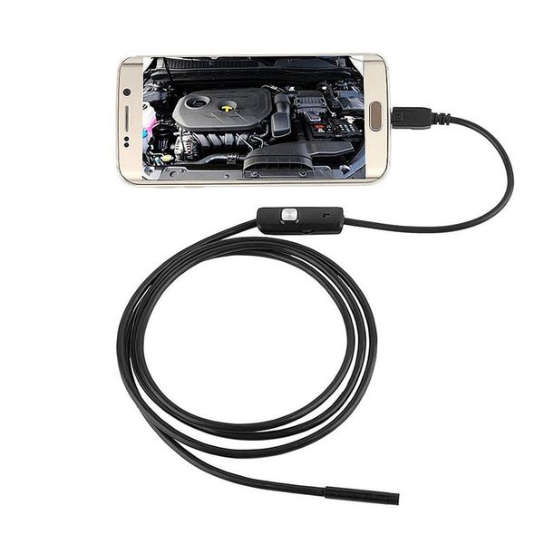 

1m 2m 3.5m 3ft 6ft 10ft endoscope borescope usb android inspection camera hd 6 led 7mm lens 720p waterproof car endoscopio tube mini camera