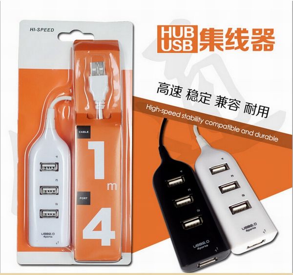 Новое поступление Speed USB Hub Mini 4 Port USB Port Sharing Switch для портативных ПК Компьютерная периферия Аксессуары 480 Мбит / с 2 цвета на выбор