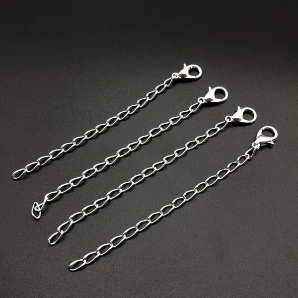 100 pz collana in argento placcato catena estensorechiusura per aragosta atto di moda il ruolo di ofing è assaggiato collana braccialetto catena a maglie