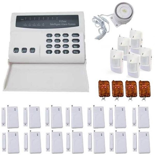 

wireless home and business security alarm system diy kit with auto dial, motion detectors, more for complete security