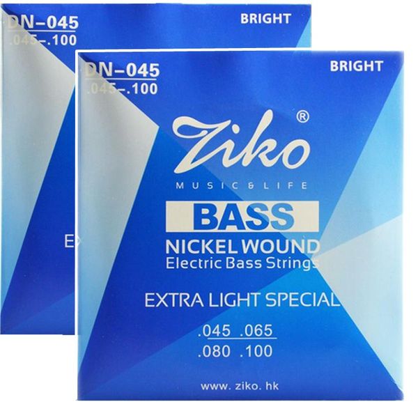 2sets / lote Ziko DN-045 Electric Bass Guitar Strings Instrumentos Musicais Acessórios Peças de guitarra