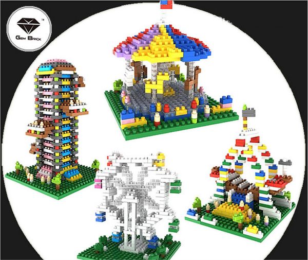 LOZ Ferris Wheel Amusement Park DIY Diamond Mini Building Nano Blocks Bricks Toy