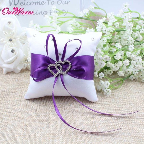 10cm 10cm Small Wedding Ring Pillow With Ribbon Bowknot