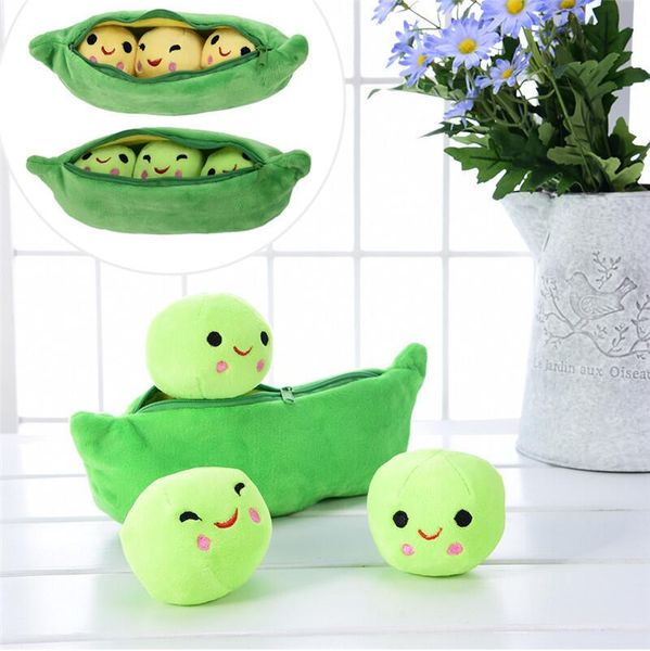 

kids baby plush toy cute pea stuffed plant doll girlfriend kawaii for children gift pea-shaped pillow toy 25cm 40cm