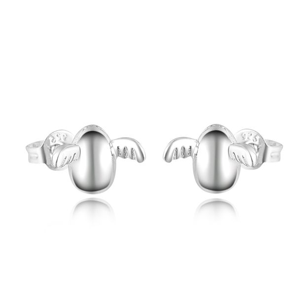 

оптовая стерлингового серебра 925 ангел яйцо летать энгель серьги, Golden;silver