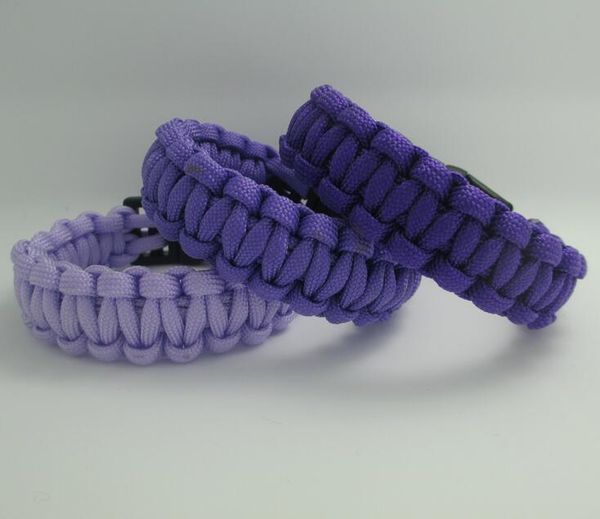 Pulseira de corda de pára-quedas pulseiras de sobrevivência 50 pcs pulseira ao ar livre sobrevivência escape lifesaving pulseira paracord feita à mão braceletes