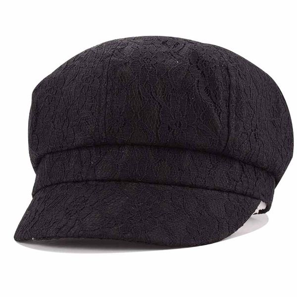 

wholesale-fashion new popular women lady lace grace causal autumn winter octagonal beret cap warm artist painter newsboy hats, Blue;gray