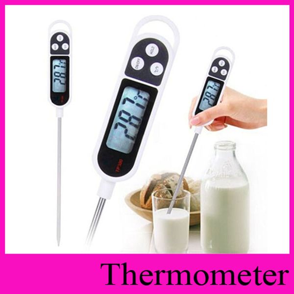 Nuovo arrivo Termometro per alimenti digitale BBQ Cottura della carne Misura dell'acqua calda Termometri domestici Sonda Strumento termografo da cucina Articolo caldo TP300