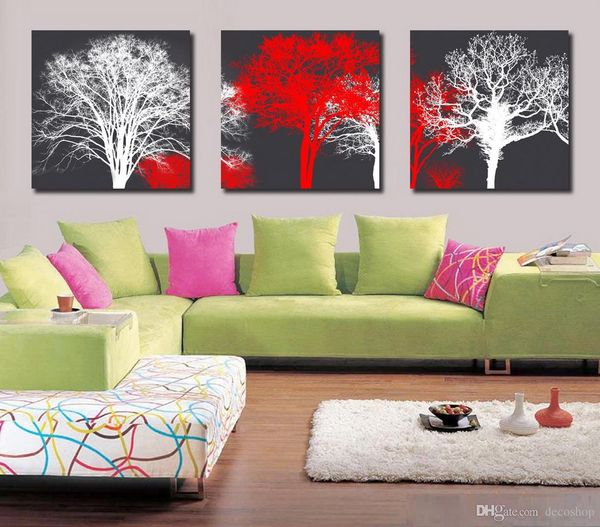 

modern fine abstract tree painting giclee print on canvas wall art home decoration set30194