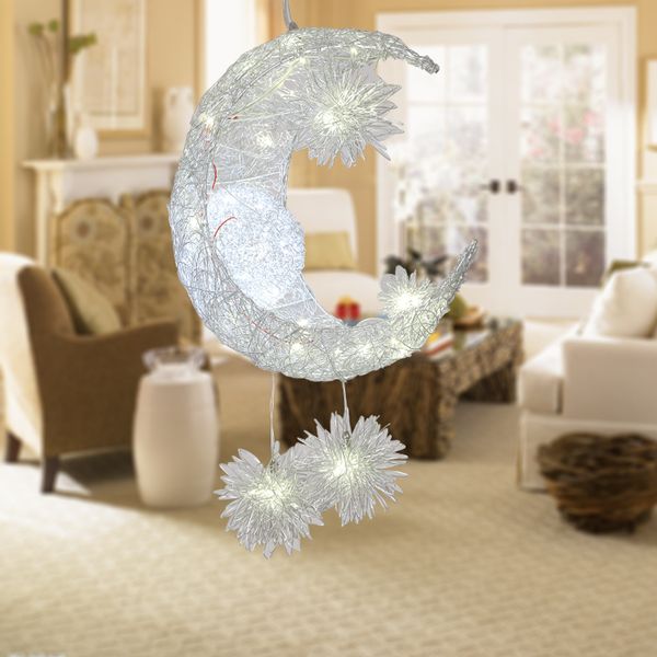 

современная луна звезда алюминиевый потолочный светильник спальня балкон коридор комната подвесной светильник с лампами g4 креативные люстры