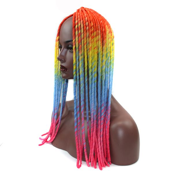 

afro woman bulk hair ombre havana mambo twist crochet braiding hair 50cm20inch 20roots/set senegalese braids hair extension ress, Black