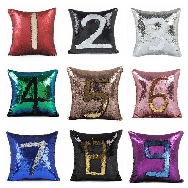 Magic Reversible Sequin Throw Pillow Case Bedding Supplies Cushion