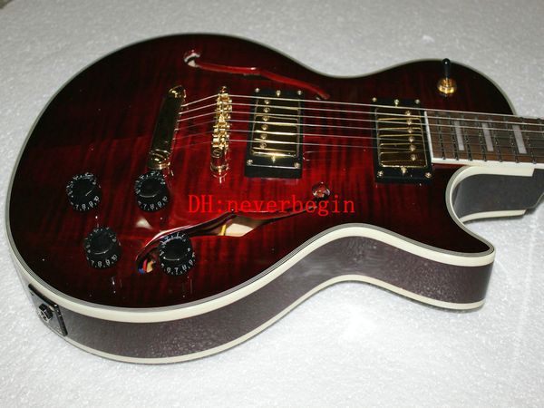 

custom semi hollow chinese jazz electric guitar