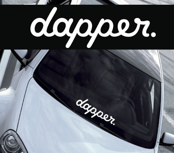 

1pcs new " dapper " car decal sticker car styling hellaflush windshield stickers