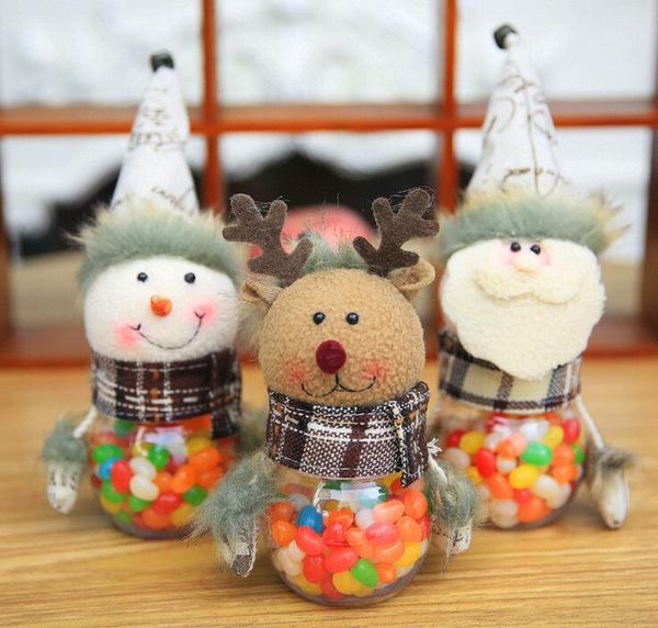 Christmas Snowman Plastic Container Decorative Candy Jars Holiday