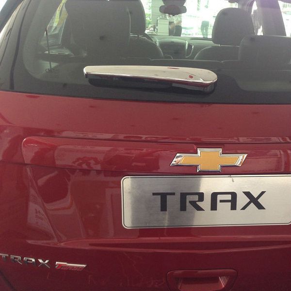 Para 2014 2015 Chevy Trax ABS Chrome Traseiro Cauda Tampa Traseira Do Limpador Da Janela Trim Trim Guarnição TRAX Acessórios de Estilo de Carro